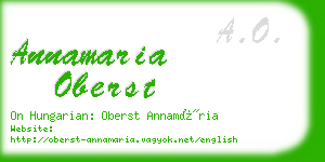 annamaria oberst business card